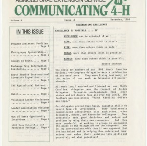 Communicating 4-H - Volume 4 Issue 11