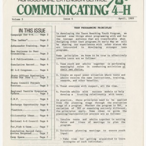 Communicating 4-H - Volume 5 Issue 4