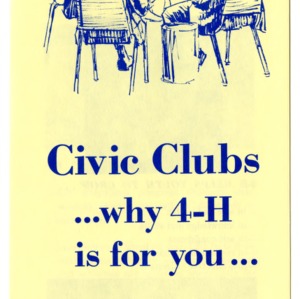 Civic Clubs...why 4-H is for you... (4-H Flyer 1-45)