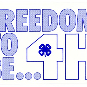 Freedom to be... 4H (4-H Flyer 1-9, Formerly issued as "4-H Room To Grow")