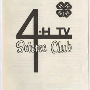 4-H TV Science Club (4-H Manual 23-3, Reprint)
