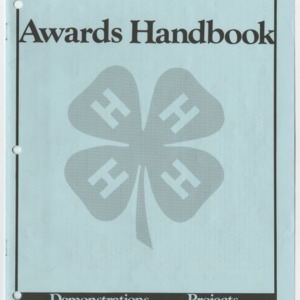 North Carolina 1987 Awards Handbook (4-H Publication 0-1-10, Revised)