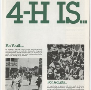 4-H Is... (4-H Publication 0-1-74, Reprint, 1978)