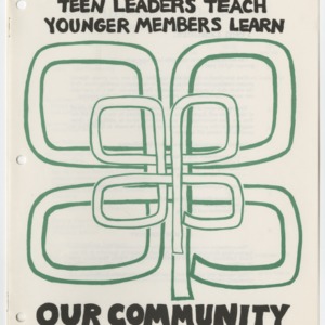 Teen Leaders Teach, Younger Members Learn Our Community (4-H Teen Leader's Guide 7-1)