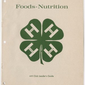 Foods-Nutrition 4-H Club Leader's Guide (4-H Miscellaneous)
