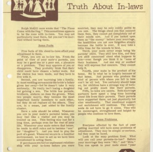Truth About In-Laws (Home Extension Publication 58, Reprint)