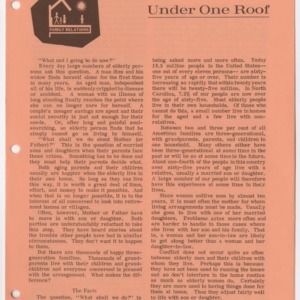 Under One Roof (Home Extension Publication 65)