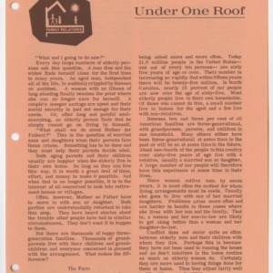 Under One Roof (Home Extension Publication 65, Reprint)