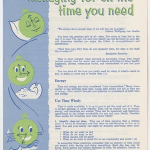Managing for All the Time You Need (Home Extension Publication 71, Reprint)
