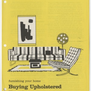 Furnishing Your Home: Buying Upholstered Furniture (Home Extension Publication 81, Reprint)