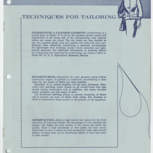 Techniques for Tailoring (Home Extension Publication 82)