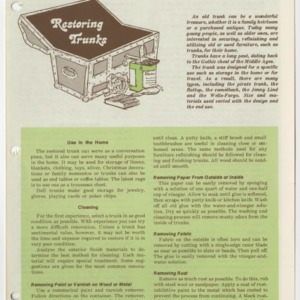 Furniture Finishing: Restoring Trunks (Home Extension Publication 148, Reprint)