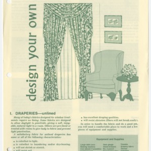 Design Your Own Window Treatments I. Draperies: Unlined (Home Extension Publication 150, Reprint)