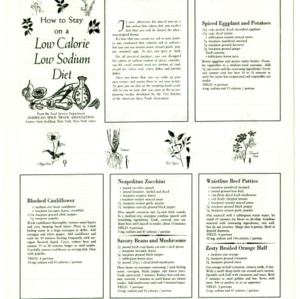 How to stay on a low calorie, low sodium diet (Home Extension Publication 183)
