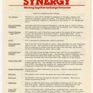 Synergy: working together for energy tomorrow. Energy conservation terms (Home Extension Publication 214-4)