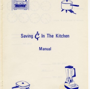 Saving [cents] in the kitchen manual (Home Extension Publication 217)