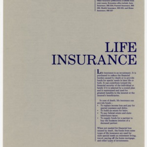 Life insurance (Home Extension Publication 223)
