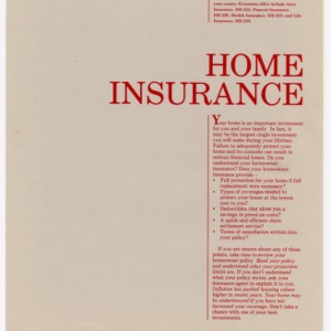 Home insurance (Home Extension Publication 227)