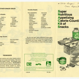 Super nutritious appetizing calorie-counting kit of snacks (Home Extension Publication 234-1)