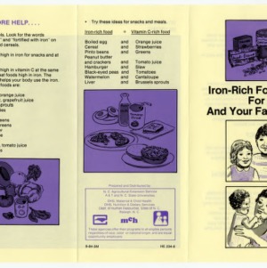 Iron-rich foods for you and your family (Home Extension Publication 234-8)