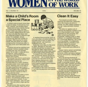 Women in the world of work: make a child's room a special place (Home Extension Publication 260-10)