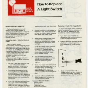Home repair guides: how to replace a light switch (Home Extension Publication 267-1)