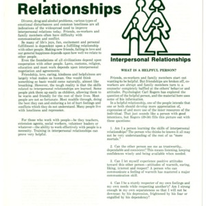 Interpersonal relationships: helpful relationships (Home Extension Publication 276-1)