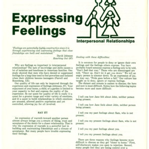 Interpersonal relationships: expressing feelings (Home Extension Publication 276-4)