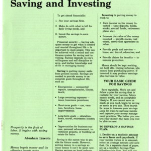 Saving and investing (Home Extension Publication 298)