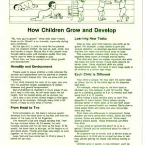 How children grow and develop (Home Extension Publication 300)