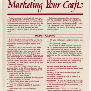 Marketing your craft (Home Extension Publication 312)