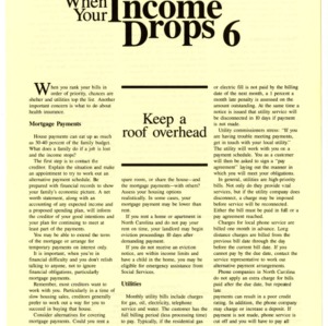 When your income drops 6: keep a roof overhead (Home Extension Publication 323-6)