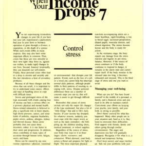 When your income drops 7: control stress (Home Extension Publication 323-7)