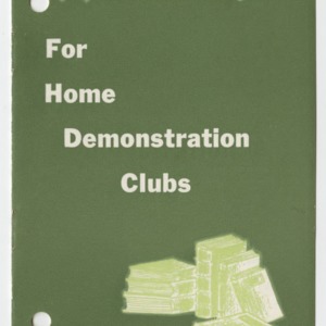 Good Reading For Home Demonstration Clubs 1952