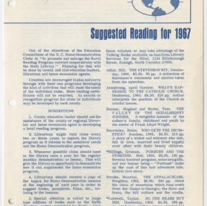 Suggested Reading for 1967
