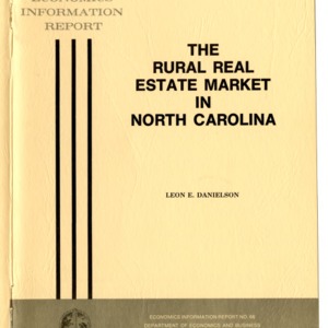 The rural real estate market in North Carolina (Agricultural Extension Publication 011)