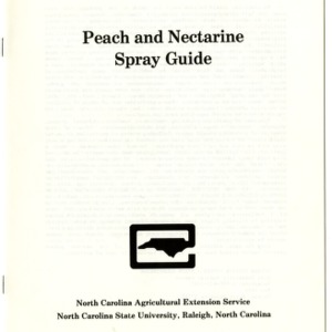 Peach and nectarine spray guide (Agricultural Extension Publication 146 Supplement, Revised)
