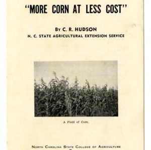 Successful corn growing or More corn at less cost (Extension Folder No. 44)