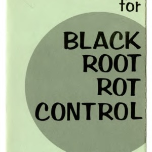 Chemical soil treatment for black root rot control in burley tobacco (Extension Folder No. 262)