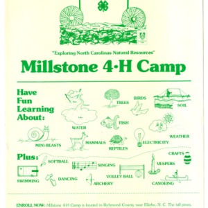 Millstone 4-H camp flier