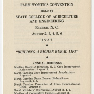 North Carolina Farmers' and Farm Women's Convention