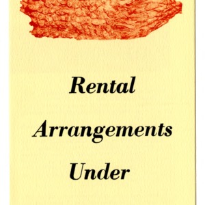 Rental arrangements under acreage poundage (Folder 245, Reprint)