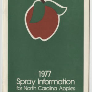 1977 spray information for North Carolina Apples (AG-37, Revised) (Formerly Circular 498)
