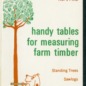 Handy tables for measuring farm timber, No. 1 Pine (AG-119, Reprint)