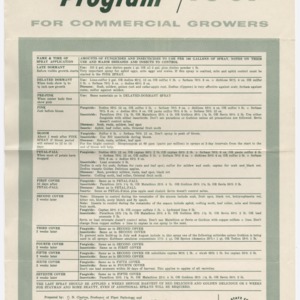 Apple Spray Program for Commercial Growers (Leaflet Nos. 74 & 80)