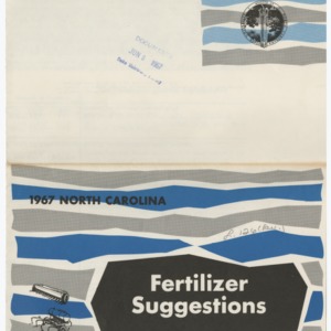 Fertilizer Suggestions 1967 North Carolina (Leaflet No. 126, Revised)