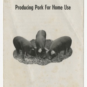 Producing Pork for Home Use (War Series Extension Bulletin No. 6)