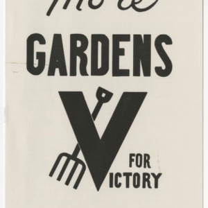 More Gardens for Victory in 1943 (War Series Bulletin No. 14)