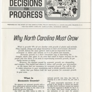 Decisions for Progress: Why NC Must Grow