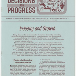 Decisions for Progress: Industry and Growth